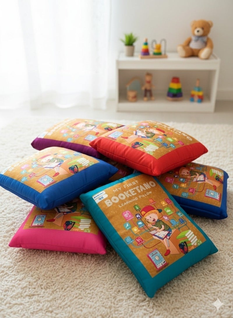 HAPZEY Learning Cushion Pillow Book for Kids with 2 Languages – English & Hindi (Multicolor) - Image 3